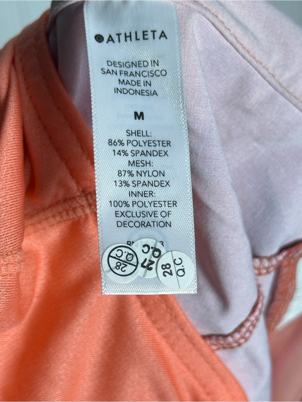 Athleta Printed Mesh Racer Run shorts pink watercolor M Make A Splash Warm - Picture 9 of 12